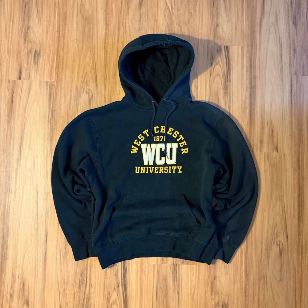 Y2K 2000’s West Chester University Jansport Black Baggy Hoodie Size M